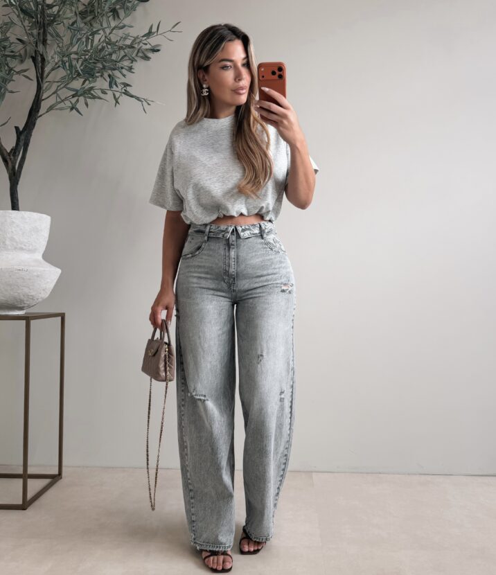 Jazz Crop top  - Grey