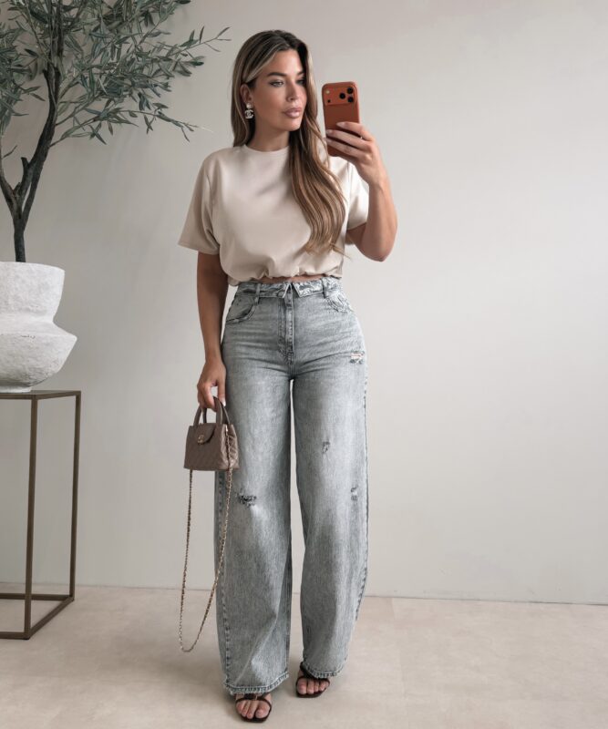 Jazz Crop top  - Beige