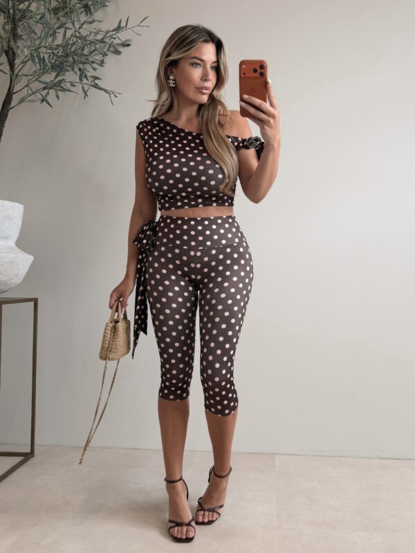 Capri Polkadot set - Choco