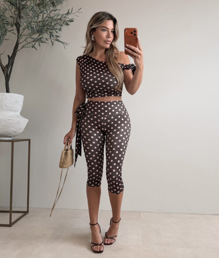 Capri Polkadot set - Choco
