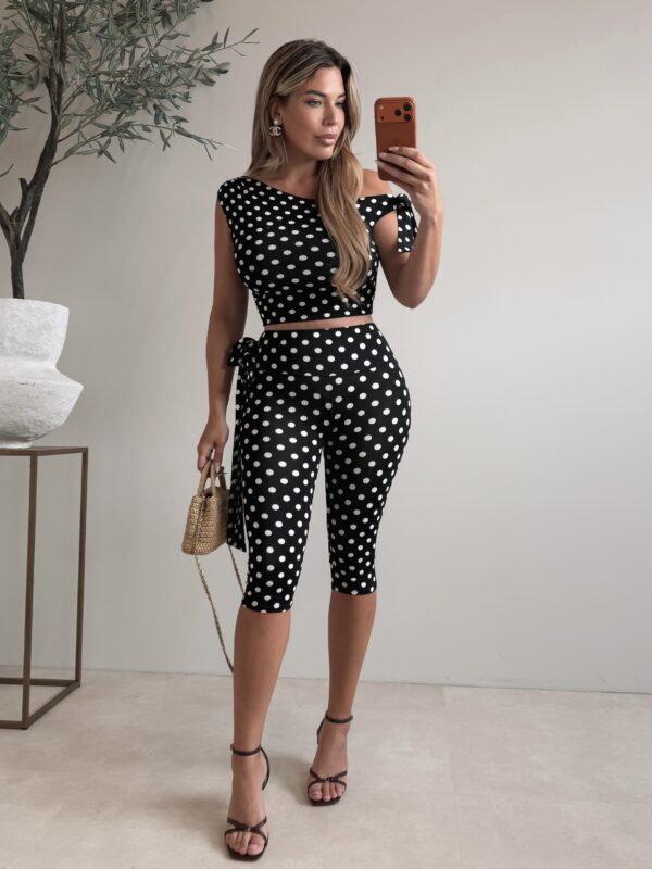 Capri Polkadot set - Black