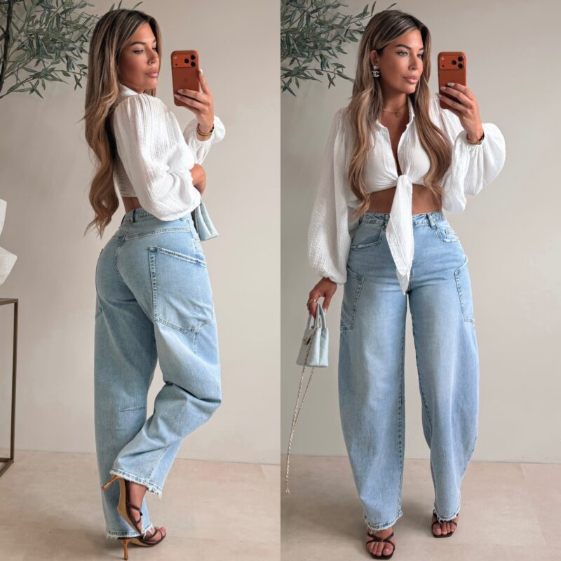 The Ballon jeans pocket side - Blue
