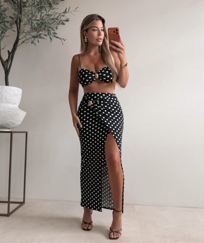 Spring Polkadot Set - Black