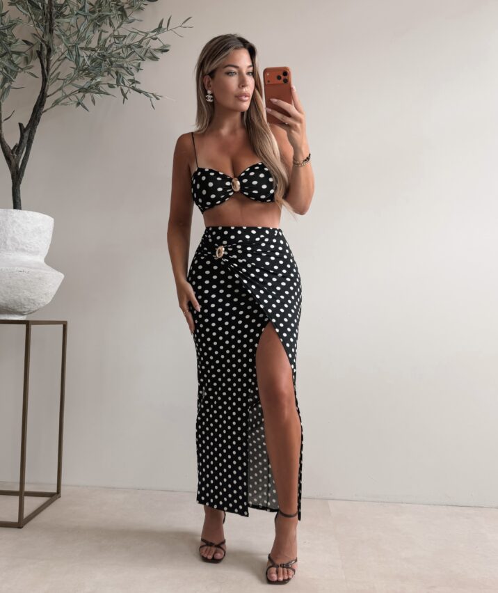 Spring Polkadot Set - Black