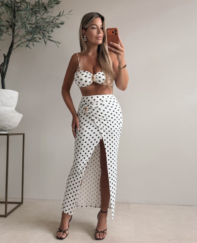 Spring Polkadot Set - White