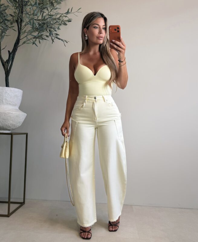 The Ballon jeans pocket side - Yellow
