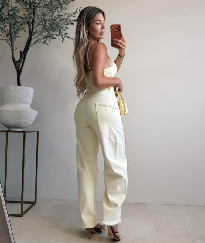 The Ballon jeans pocket side - Yellow