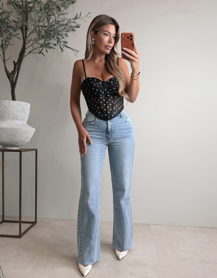 Polkadot Polly Corset - Black