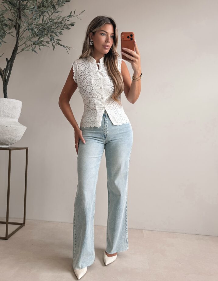 Gigi Lace top - White