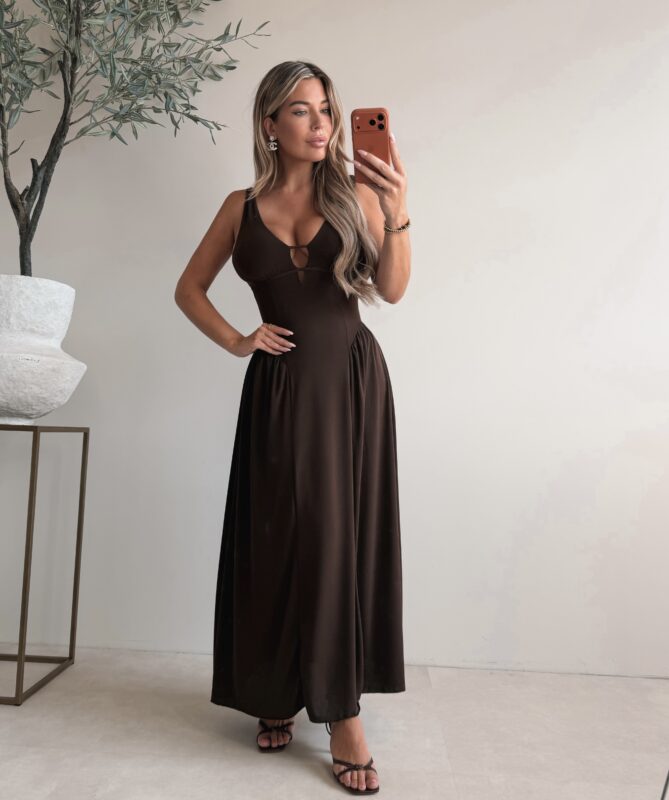 Solange maxi dress - Brown
