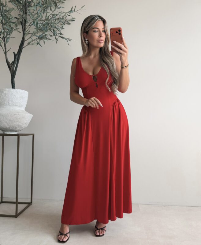 Solange maxi dress - Red