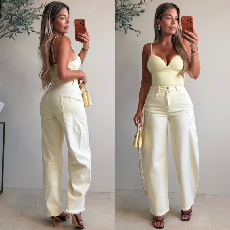 The Ballon jeans pocket side - Yellow