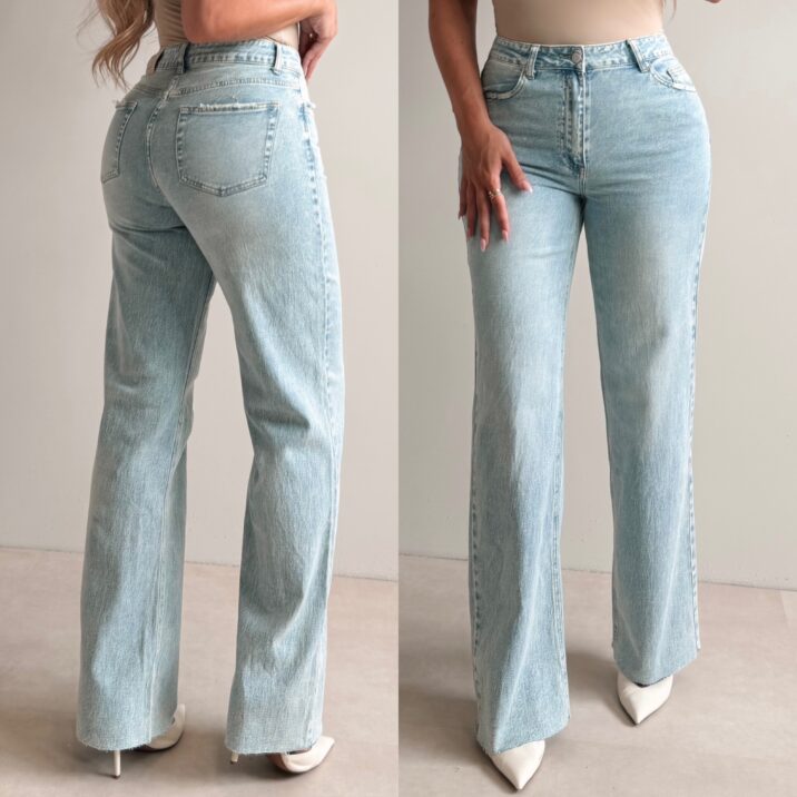 Tall Wide Leg Jeans - LightBlue