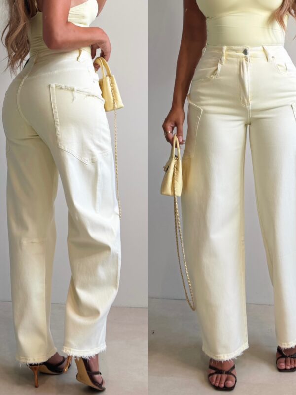 The Ballon jeans pocket side - Yellow