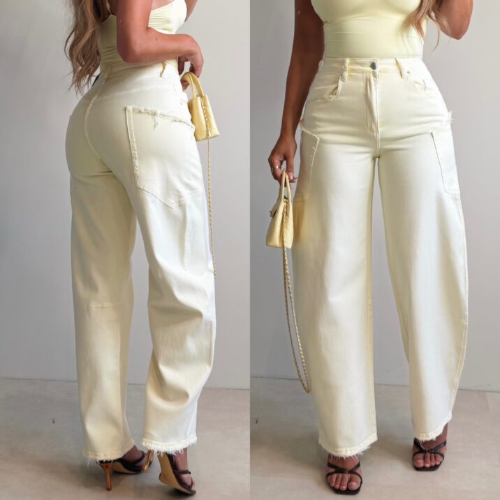 The Ballon jeans pocket side - Yellow