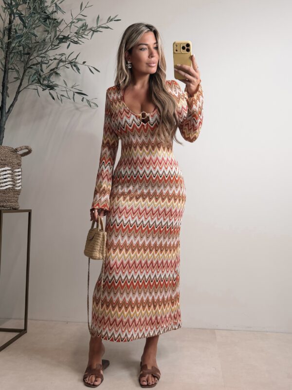 Zigzag Beach Club dress - Camel