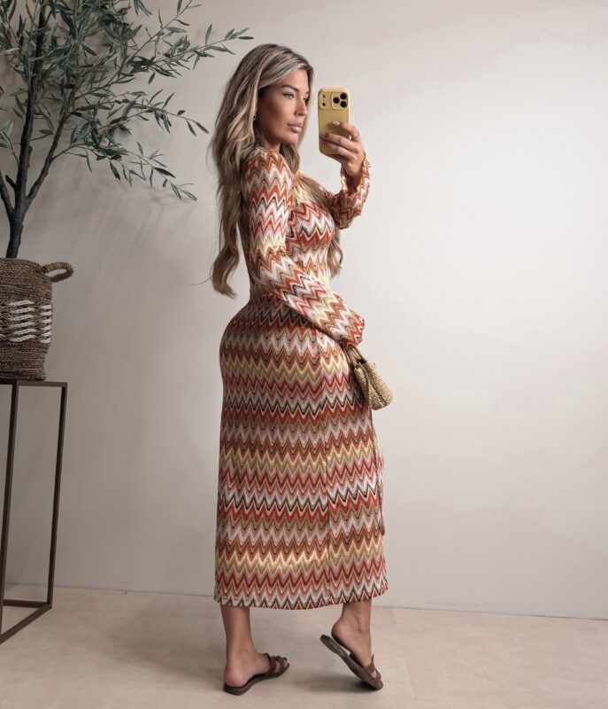 Zigzag Beach Club dress - Camel