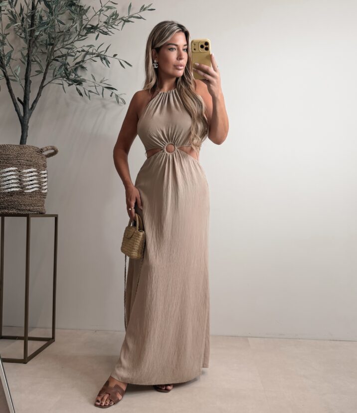 Yacht Day Dress - Taupe