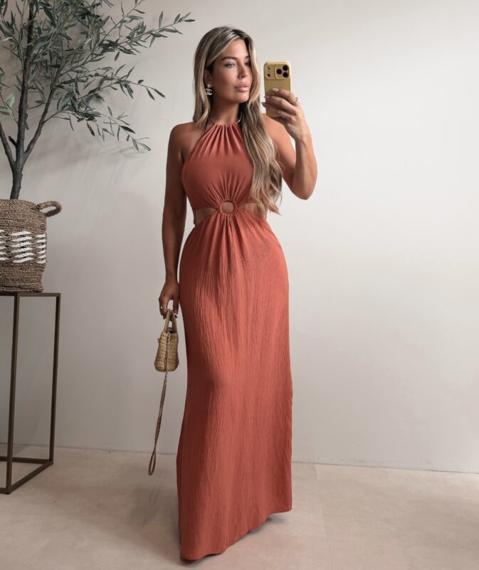 Yacht Day Dress - Coral