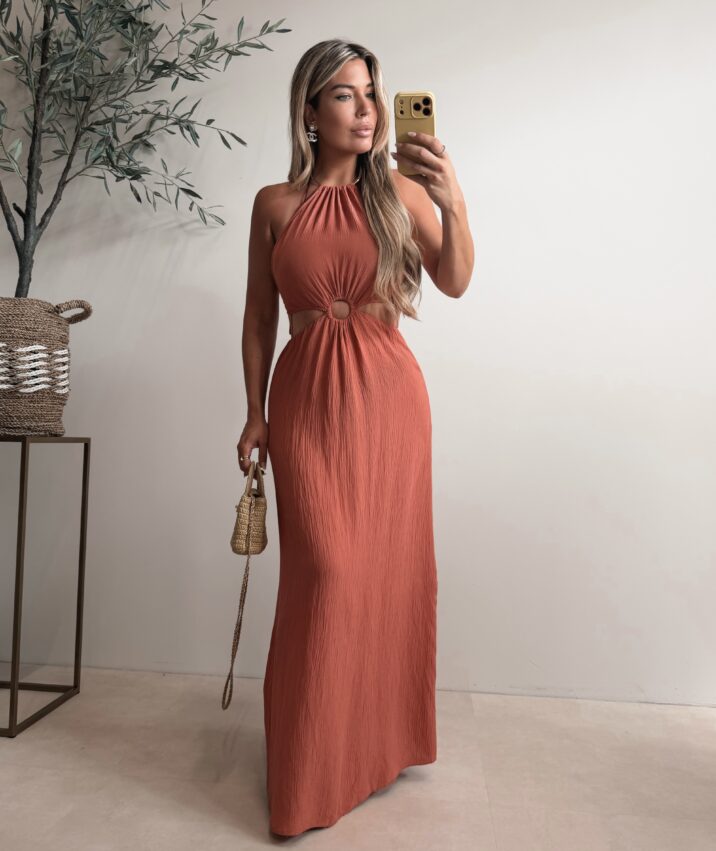 Yacht Day Dress - Coral