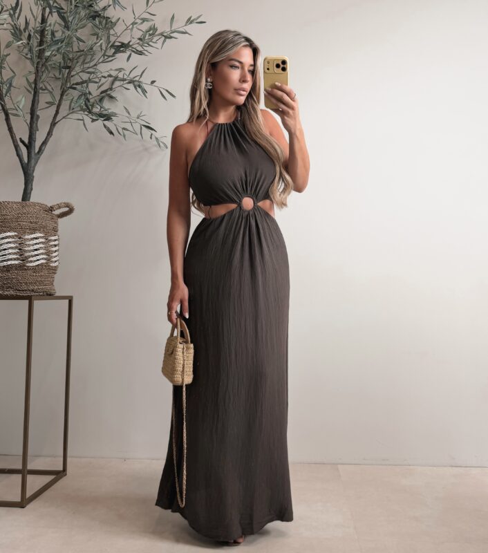 Yacht Day Dress - Brown