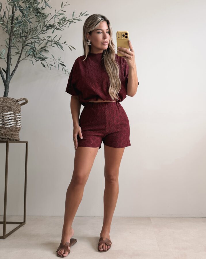 Malibu Crochet set  - Bordo