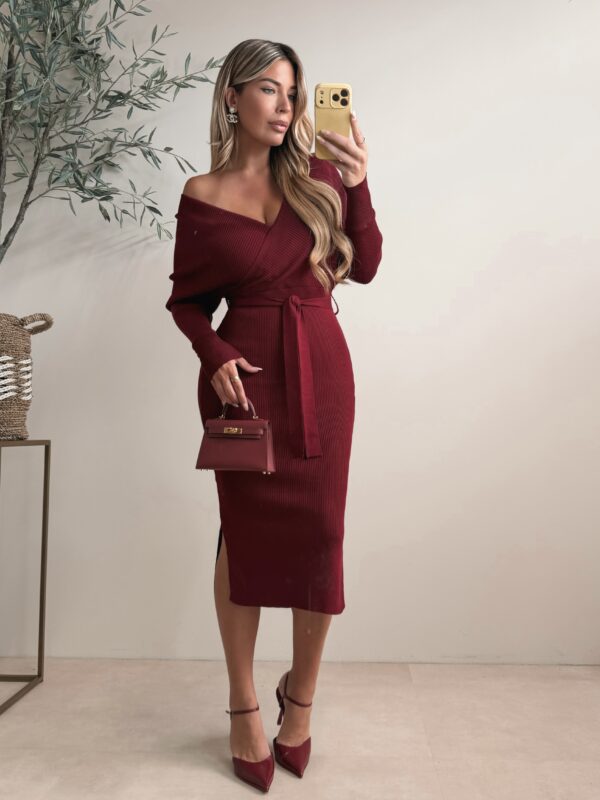 Bestseller Overlay dress - Bordeaux
