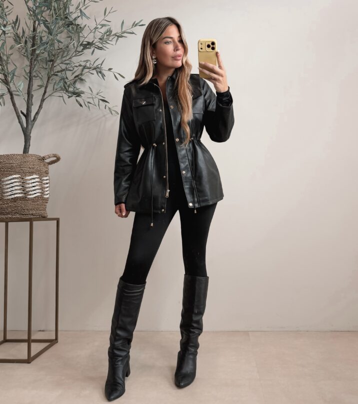 Alix faux leather jacket - Black (Pre-Order Morgen)