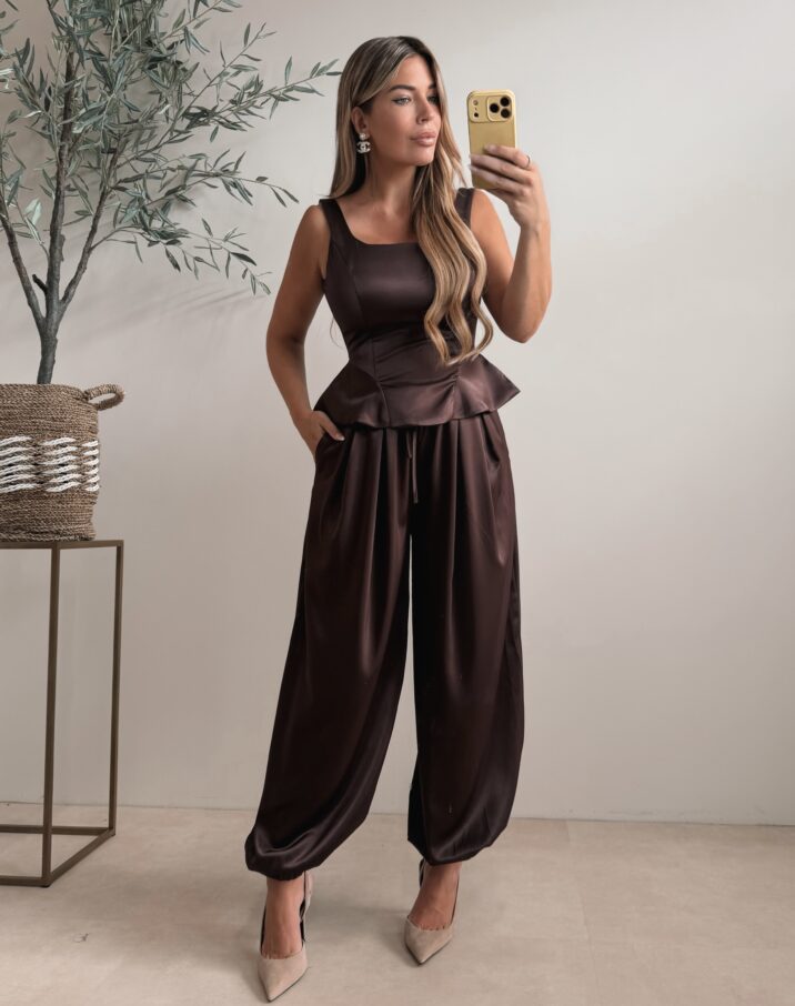 Muse Satin set - Choco