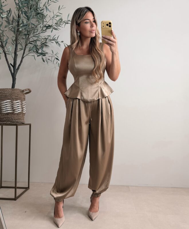 Muse Satin set - Taupe