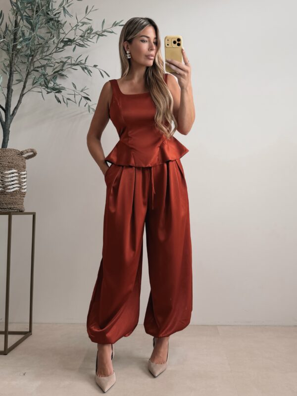 Muse Satin set - Terracotta