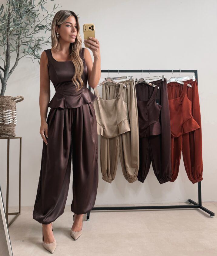 Muse Satin set - Choco