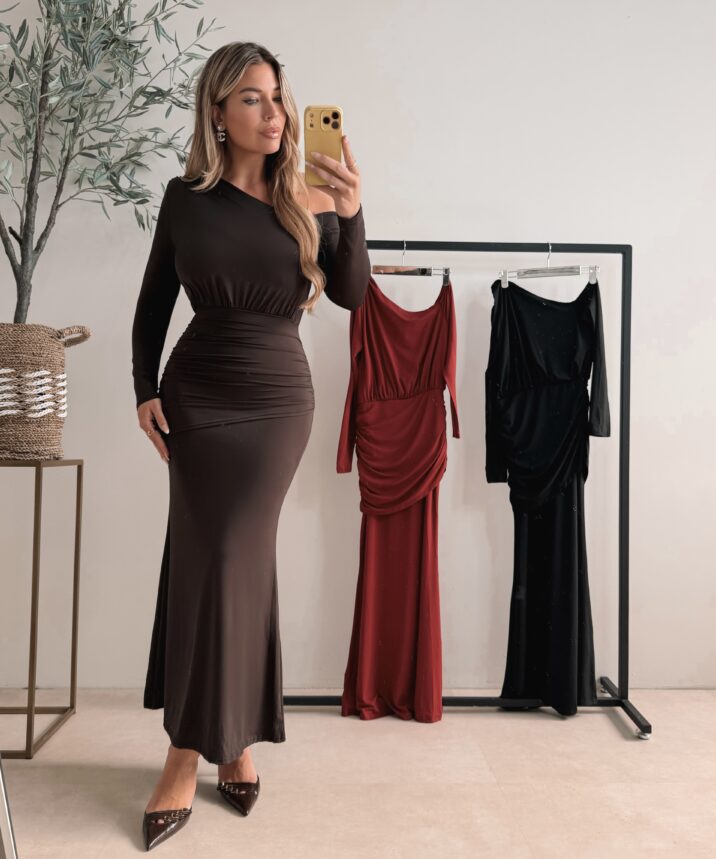 Julieta Snatched dress  - Choco