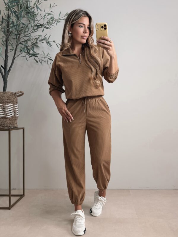 Candace ribbed set - Camel
