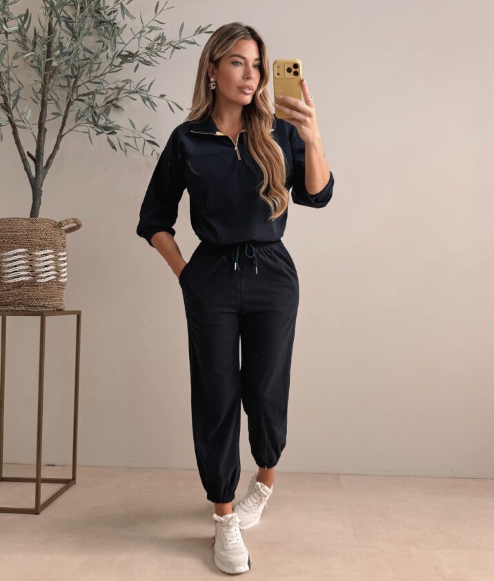 Candace ribbed set - Darkblue