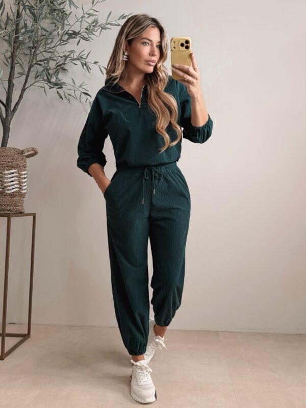 Candace ribbed set - Green