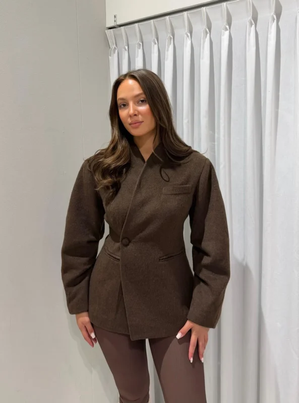 Lauren Wool Blazer - Coffee