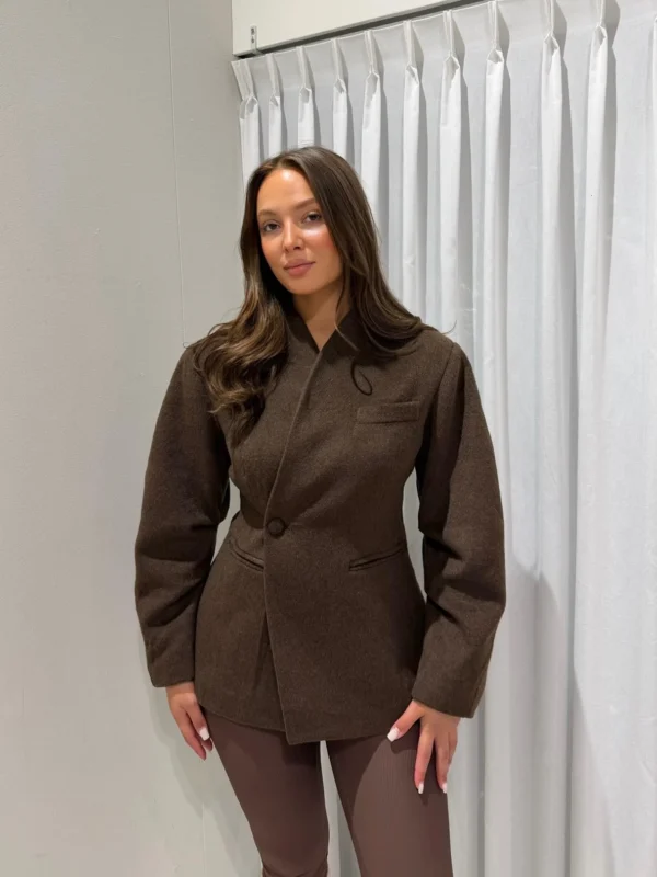 Lauren Wool Blazer - Coffee