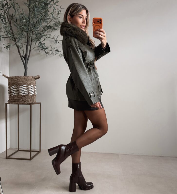 Backstage Leather Jacket - Green