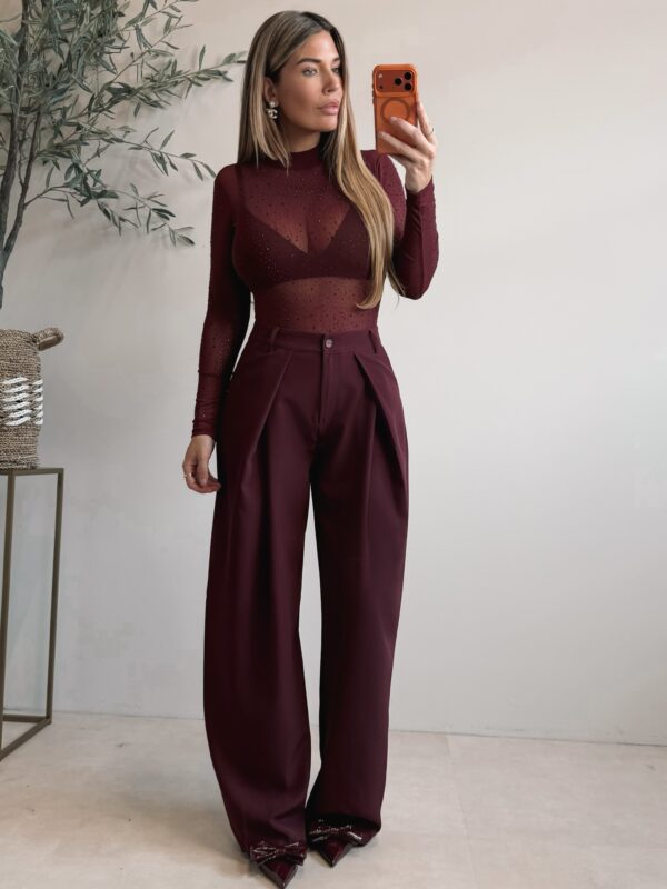 Tall Jessie Pants - Bordo (Pre-order Zondag)