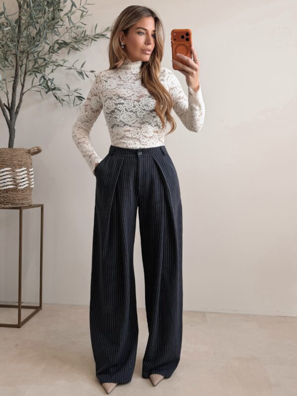 Tall Jessie Pants - Stripe Navy