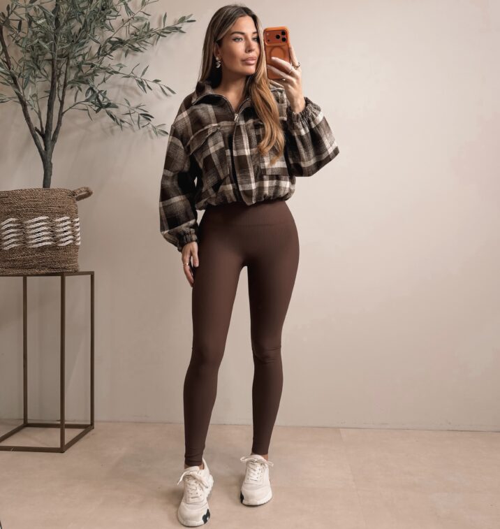 Checked Jacket  - Choco