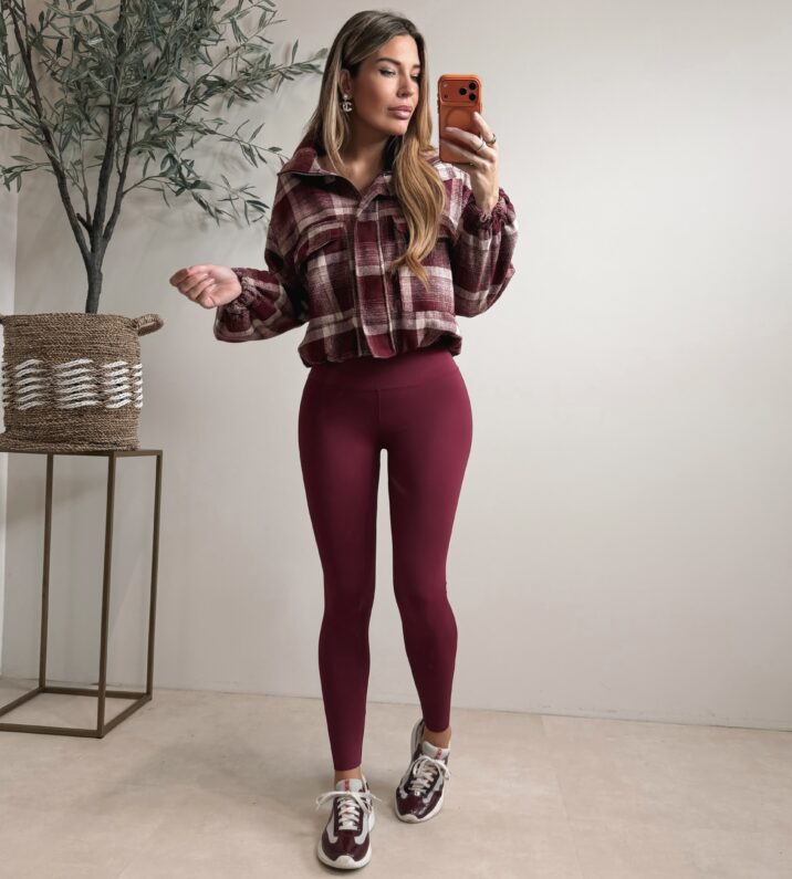 Checked Jacket  - Bordo