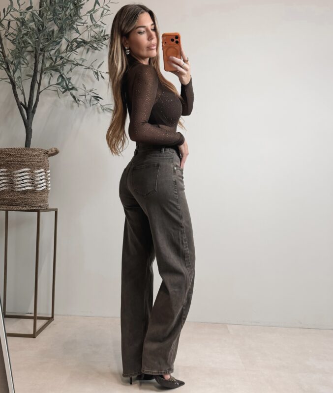 Ballon Tall Jeans - Choco