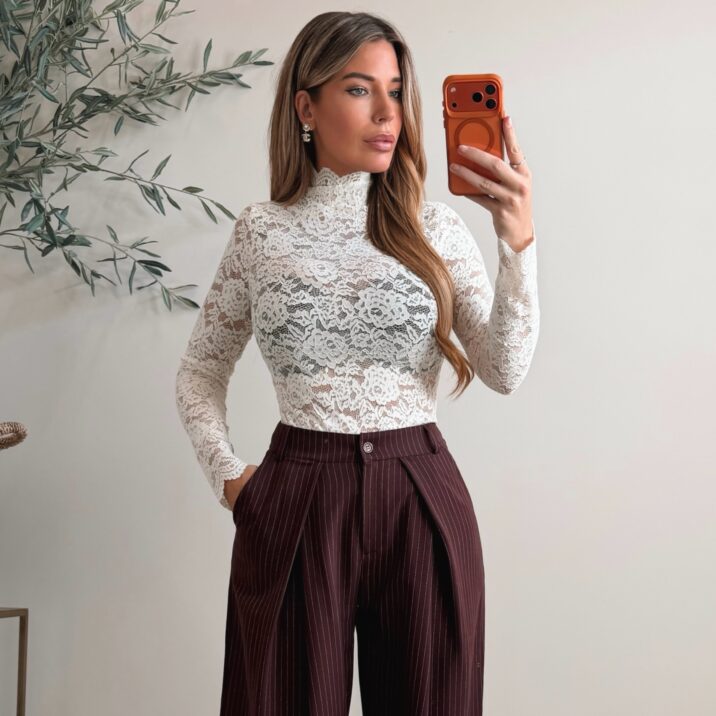 Lucy Lace top - Creme