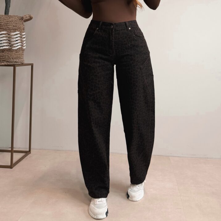 Ballon Leopard jeans - Choco