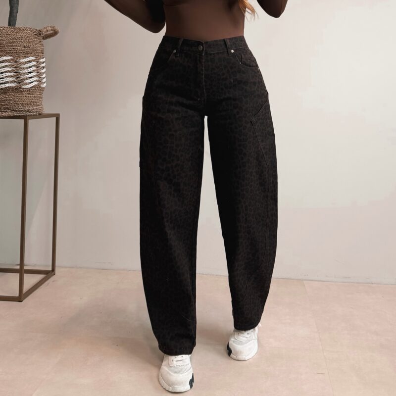 Ballon Leopard jeans - Choco