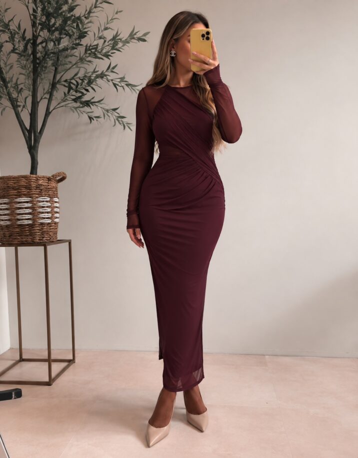 Glam Long dress - Bordeaux