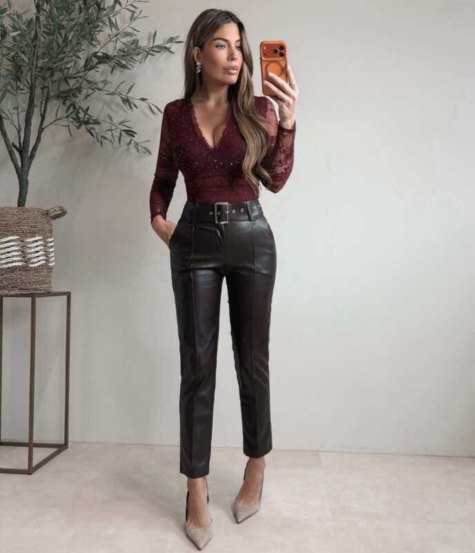 Lace Diamond Body - Bordo
