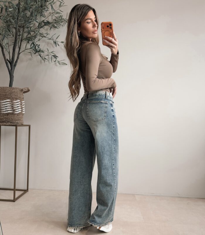 The Double Waist Jeans - Blue